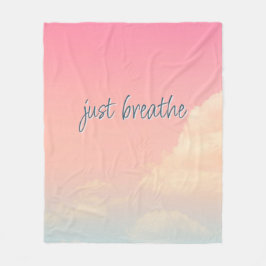 BARA BREATHE Life Citote Rosa Himmel Clouds Modern Fleecefilt