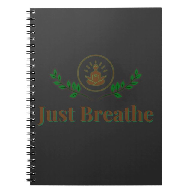 Bara Breathe | Minimal beräkningsdesign för Mindfu Anteckningsbok (Framsidan)