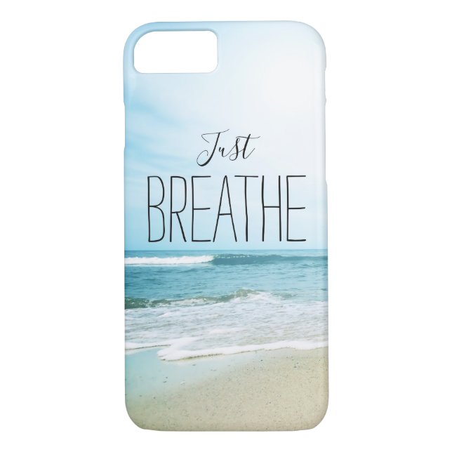 Bara Breathe vid Beach Case-Mate iPhone Skal (Baksida)