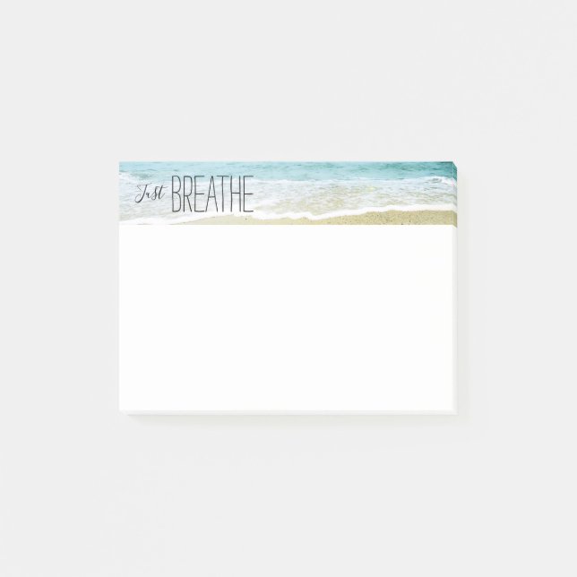 Bara Breathe vid Beach Post-it Block (Framsida)