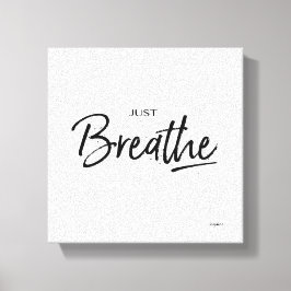 Bara Breathe yoga Meditation-citat Canvastryck