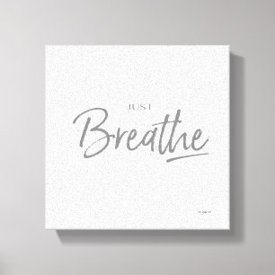 Bara Breathe Yoga Meditation-citat Canvastryck