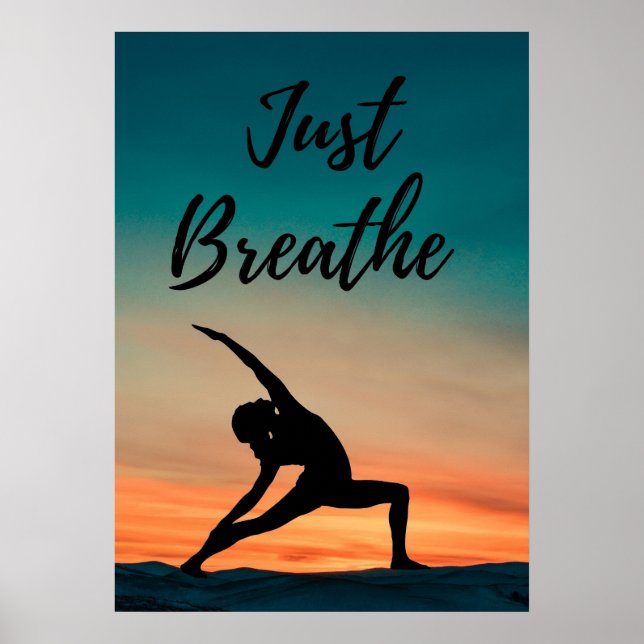 Bara Breathe - Yoga Poster (Framsidan)
