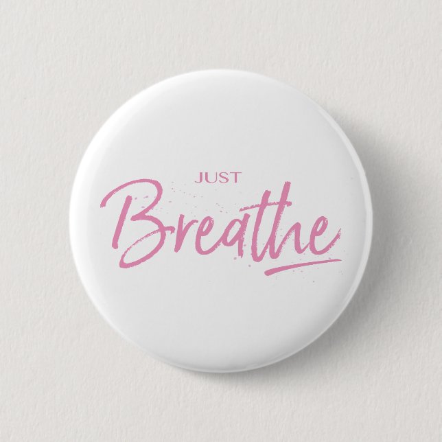 Bara Breathe, Yoga, Zen Quote Knapp (Framsida)