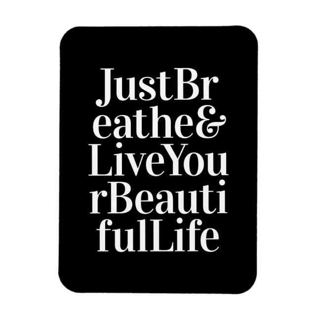 Bara Brethe Inspirational Ord Black White Magnet (Vertikal)