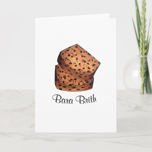 Bara Brith Welsh Speckled Bread Fruit Loaf UK Food Kort (Framsida)