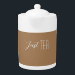 Bara Brown Tea<br><div class="desc">Storlekt: Medium Tea-tiden kommer aldrig att bli densamma igen med en teburk från anpassningsbarna Zazzle. Den här tepotten är gjord av skarp vit porslin och ser ut som fantastisk med foton, text och design. Dishwasher och mikrovågsugn säker. Den här tepotten är redo för att ge anpassningsbar till ditt hem. Underbar...</div>