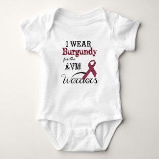 Bära Burgundy för rankan för AVM-krigarebaby T-shirt