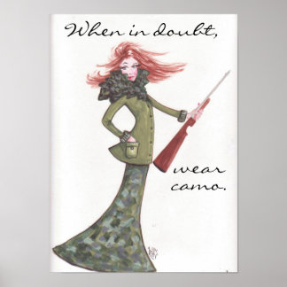 Bära Camo-Poster Poster