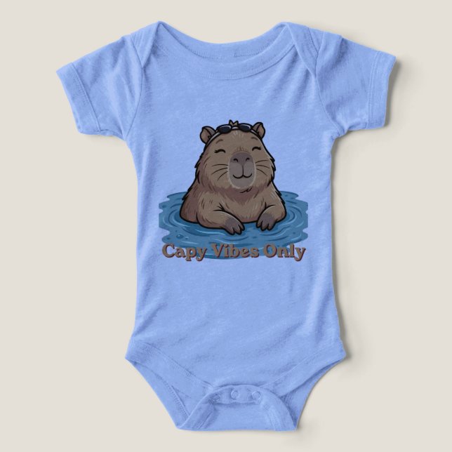 Bara Capy Vibbar Söt Kapybara T Shirt (Design Framsida)