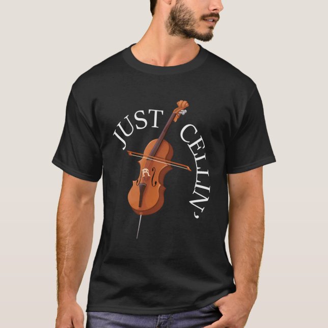 Bara Cellin - Cello Player Cellist Musician Classi T Shirt (Framsida)