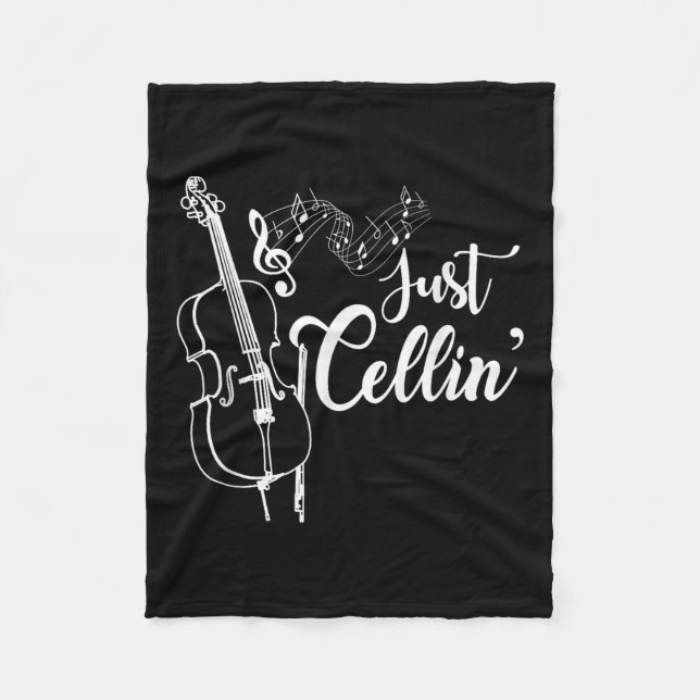 Bara Cellin Funny Cellist Musician Gift Cello Fleecefilt (Framsidan)