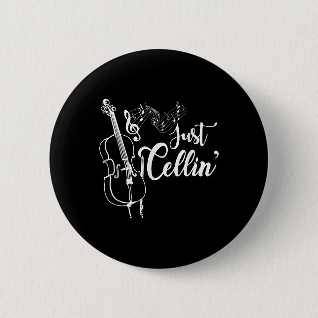 Bara Cellin Funny Cellist Musician Gift Cello Knapp (Framsida)