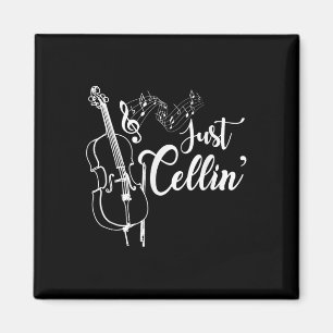 Bara Cellin Funny Cellist Musician Gift Cello Magnet