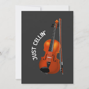 Bara Cellin' Funny Chilling Cello Violin Inbjudningar