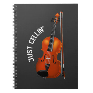 Bara Cellin' Roligt Avslappnad Cello Fiol Anteckningsbok