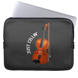 Bara Cellin' Roligt Avslappnat Cello Fiol Laptop Fodral