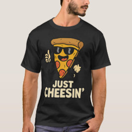 Bara Cheesin'Funny Pizza Keychain - Cute Gift T Shirt
