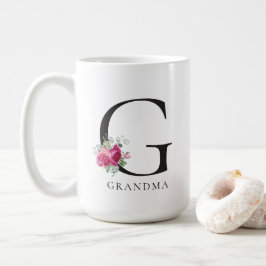Bara Chic Sweet Peonies Grandma 15oz Coffee Mugg