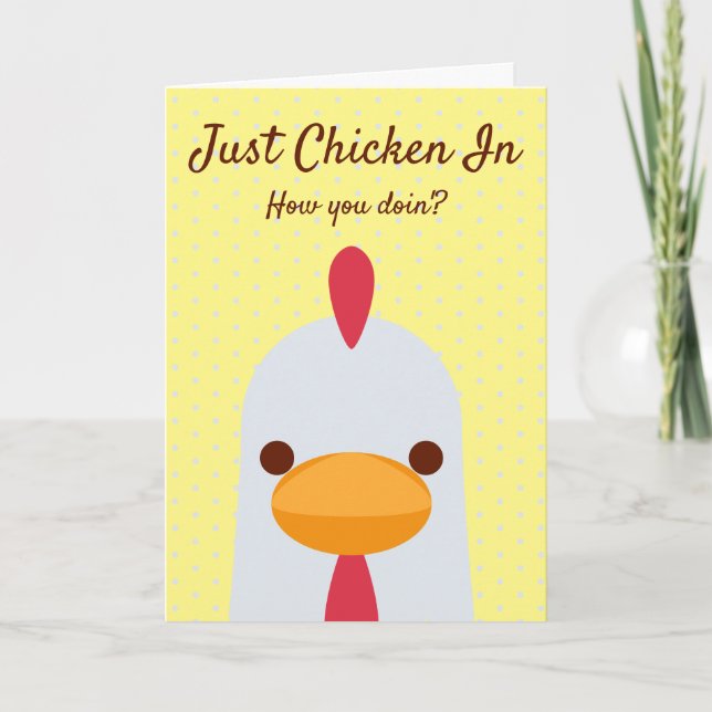 Bara Chicken i Hej i den vackra Personligen Kort (Framsida)