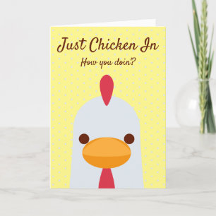 Bara Chicken i Hej i den vackra Personligen Kort