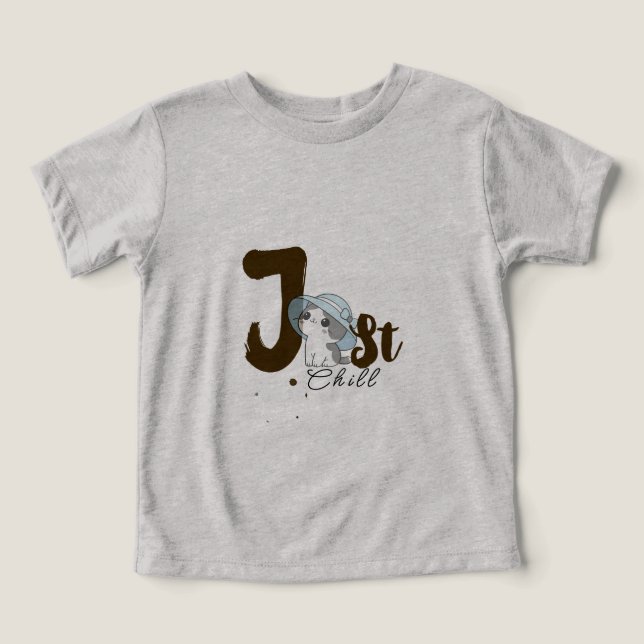 Bara Chilla Grå T-Shirt för Kvinnor – Avslappnad (Design Framsida)