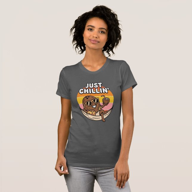 Bara Chilla Kokos Tröja – Tropisk Sommar T-Shirt – (Hel framsida)