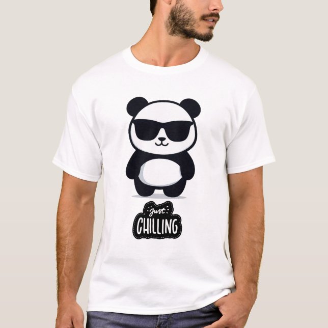 Bara Chilla Panda Avslappnad & Coola Vibrationer T Shirt (Framsida)