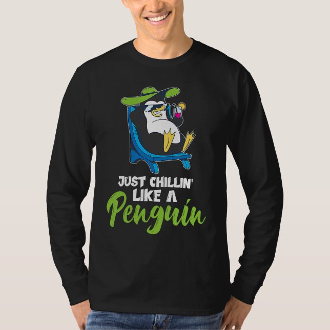 bara chillar som pingvinappar toddler pingvin t shirt (Framsida)