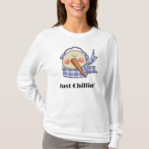 Bara Chillin Fånig Snögubbe Shirt T