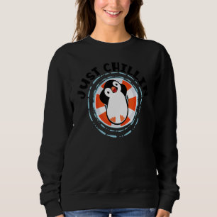 Bara Chillin Kung Emperor Sea Bird Penguin Pengui T Shirt