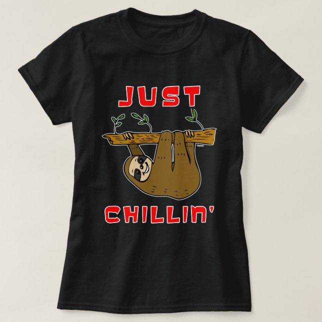 Bara Chillin Sloth Tee (Design framsida)