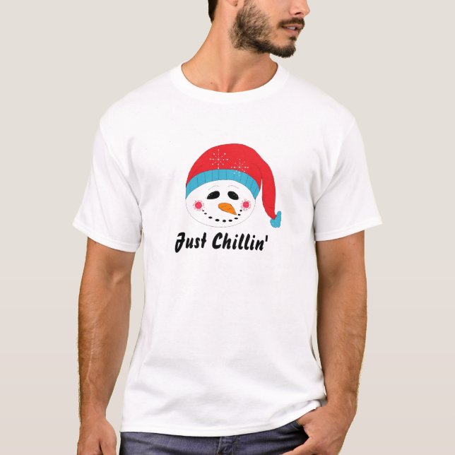 Bara Chillin Snögubbe T-shirt (Framsida)