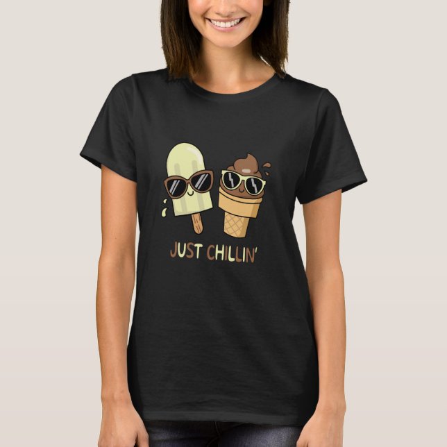 Bara Chilling in Chilling Stanna Lugn Ice Cream T Shirt (Framsida)