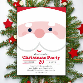 Bara Cute Santa jul Party Helgdag Inbjudningar