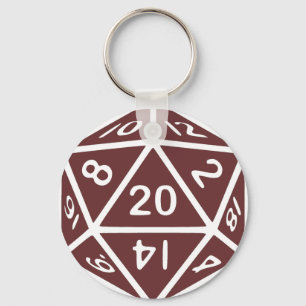 Bara D20 Nyckelring