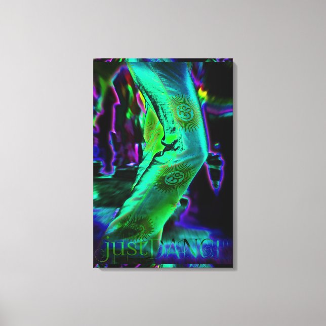 Bara dans Psykedeliska Färger inslagna Canvas (Framsida)