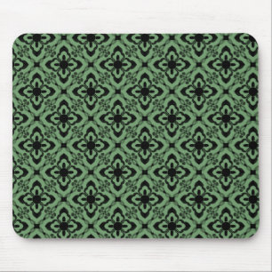 Bara Dazzling Damask Mousepad, Grönt Musmatta