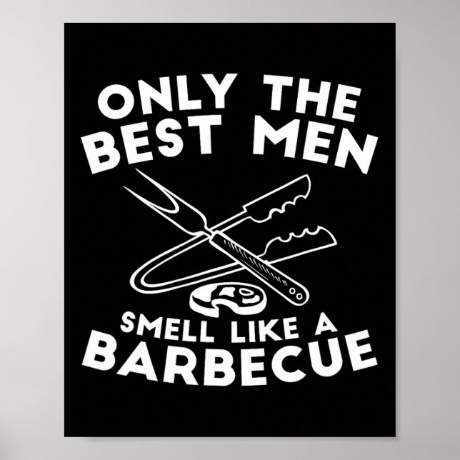 Bara de bästa männen som en Byrbecue - Bbq Poster (Framsidan)