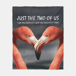 BARA DE TVÅ USA Flamingo Valentine Christian Fleecefilt