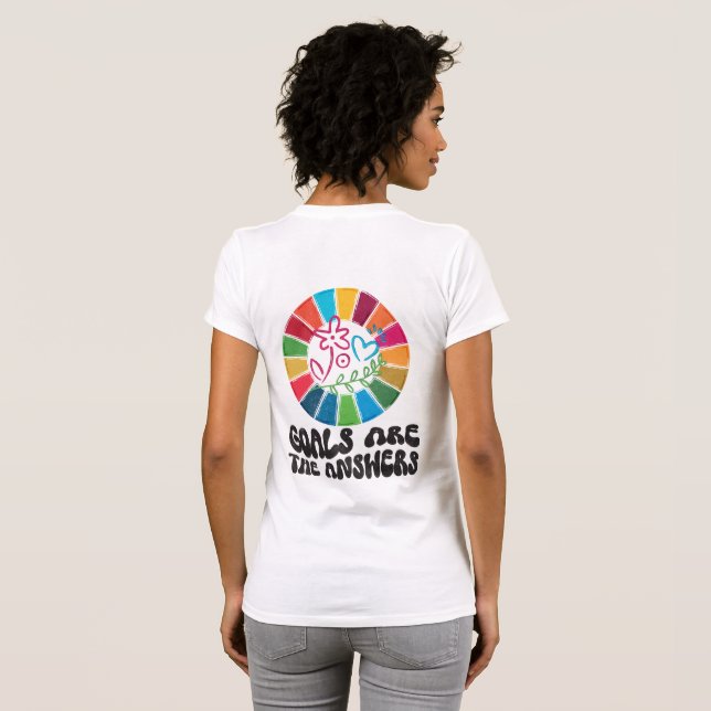 Bära den ändring du vill se globala mål 2030 t shirt (Hel baksida)