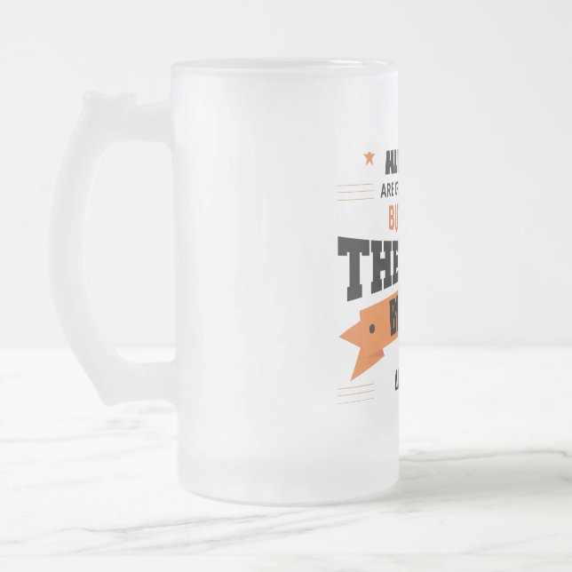 Bara det bästa blir... frostat ölglas (Vänster)