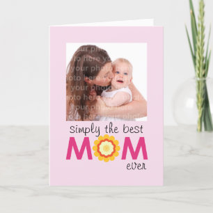 Bara det bästa MAMMA någonsin rosa Lilac mors dag Kort