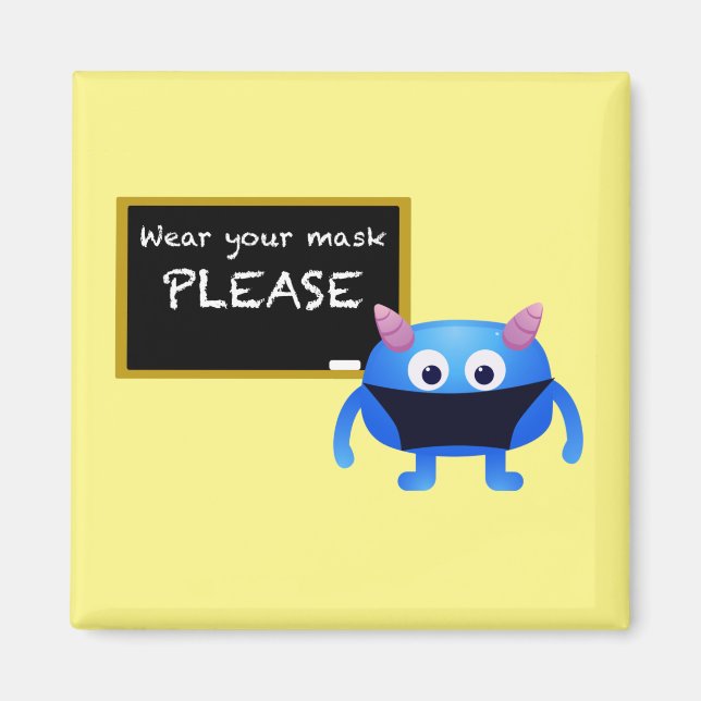 Bära din mask, montera ihop med kalkylpanel magnet (Framsidan)