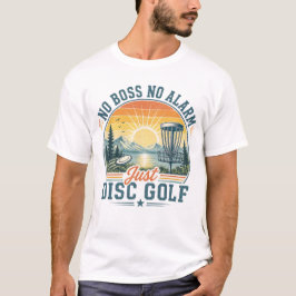 Bara Discgolf Retro Solnedgång T Shirt