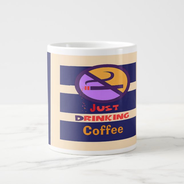 Bara dricker kaffe  jumbo mugg (Framsidan)