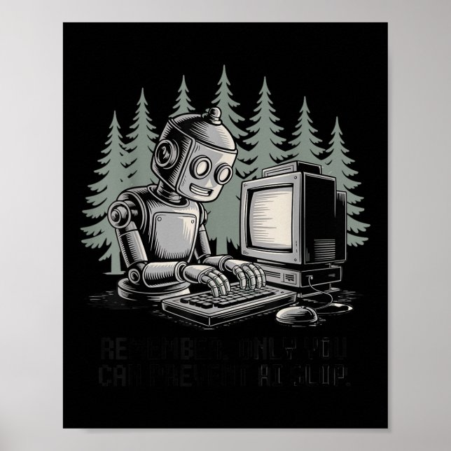 Bara du kan förhindra Ai Slop Poster (Framsidan)
