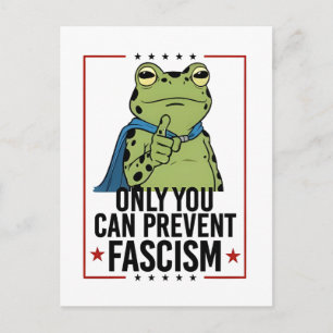 Bara du kan förhindra fascism Demokratisk USA-patr Helg Vykort