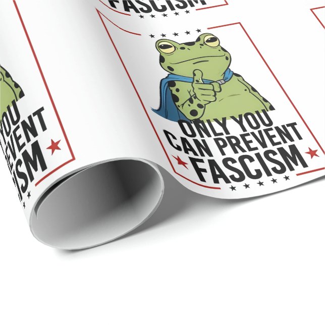 Bara du kan förhindra fascism Demokratisk USA-patr Presentpapper (Rullad Hörn)
