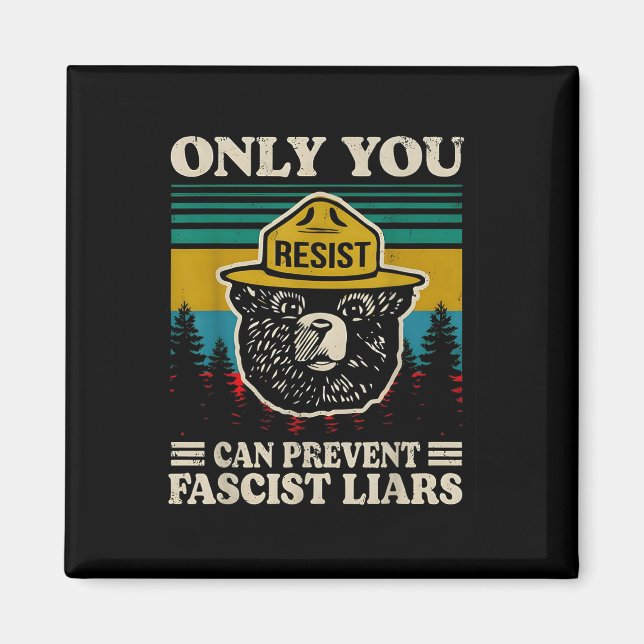 Bara du kan förhindra fascistiska krig magnet (Framsidan)